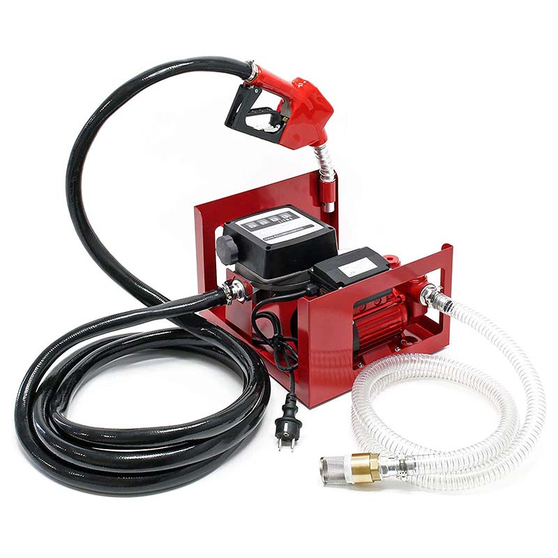 مضخة نقل الديزل الكهربائية ذاتية التحضير مع مقياس تدفق مكون من 4 أرقام